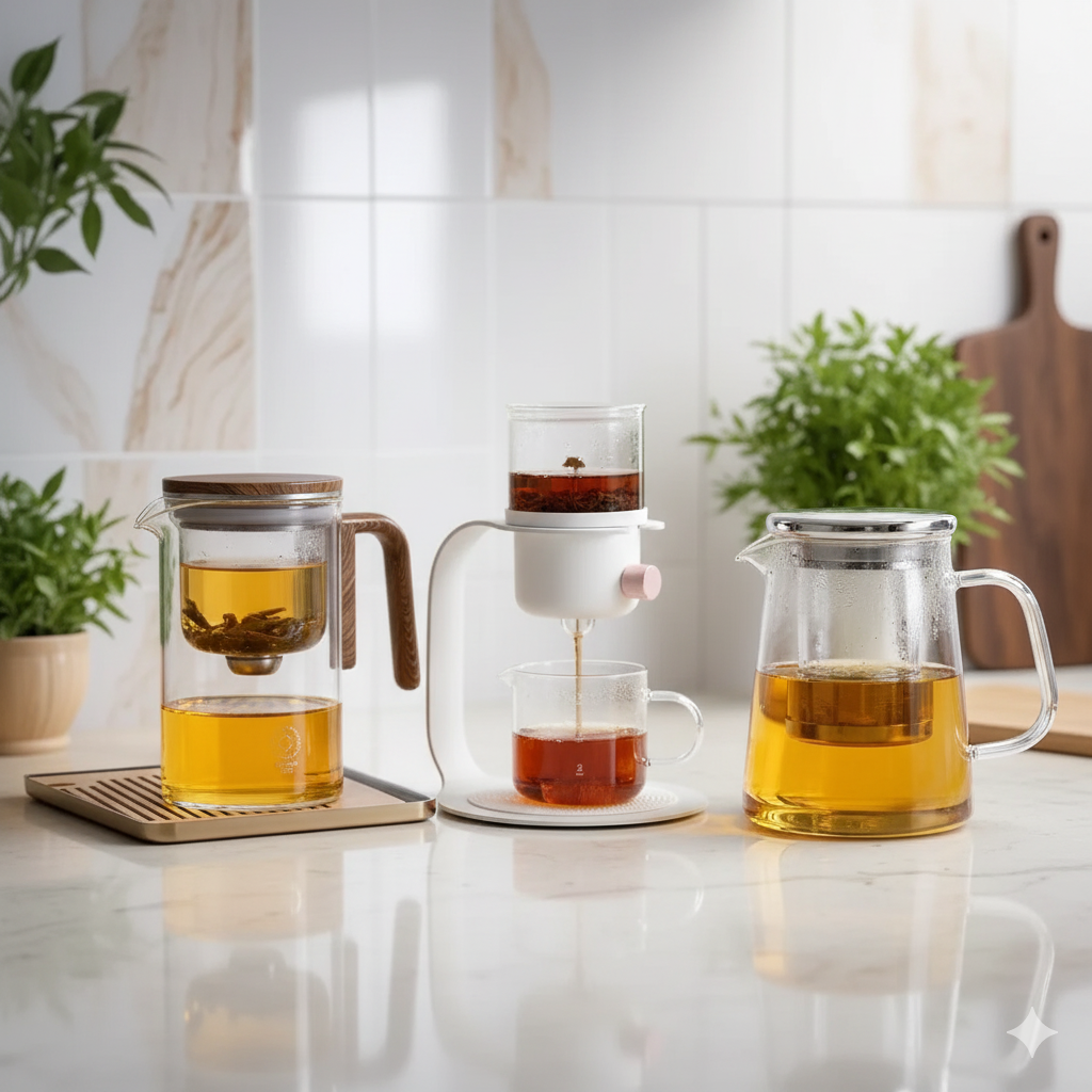 "Artisan" Ahşap Cam Demlik