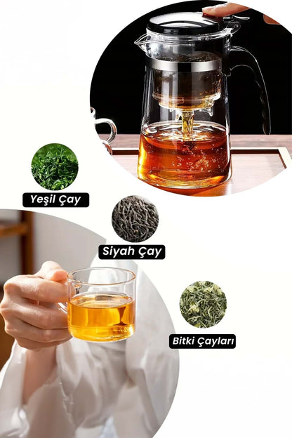 "Artisan" Sihirli Borosilikat Cam Demlik